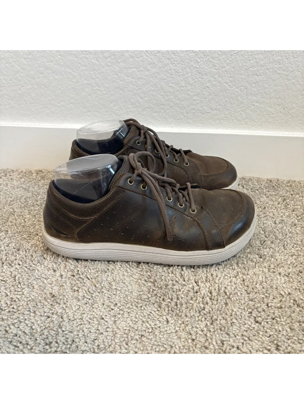 Altra Cayd Sneaker Brown Leather Lace Barefoot Walking Shoes Zero Drop Mens 8